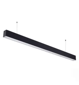 Réglette LED Fine Noire Suspendue 40W Linkable 1200mm Blanc Naturel 4000K