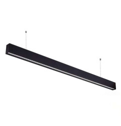 Réglette LED Fine Noire Suspendue 50W UGR19 Linkable 1200mm Blanc Naturel 4000K