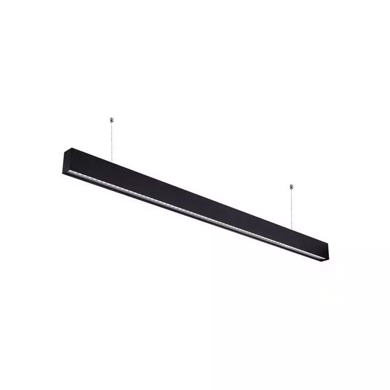 Réglette LED Fine Noire Suspendue 50W UGR19 Linkable 1200mm Blanc Naturel 4000K