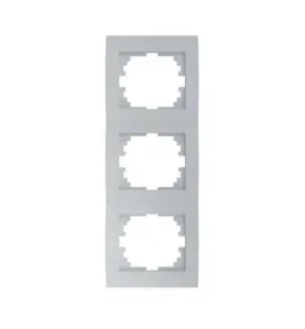 Cadre Triple Vertical LOGI Argent