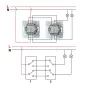 Interrupteur Encastrable Va-et-Vient Double LOGI Graphite