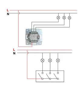 Interrupteur Encastrable Triple LOGI Graphite