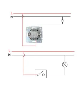 Interrupteur Encastrable Simple avec Témoin LED LOGI Crème