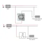 Bouton Poussoir Encastrable Double avec Voyant Lumineux LED LOGI Crème