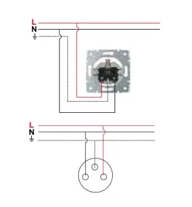 Prise avec Clapet Étanche IP44 Encastrable LOGI Crème