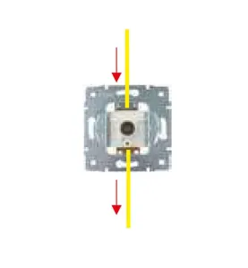 Prise TV de Passage Encastrable LOGI Graphite