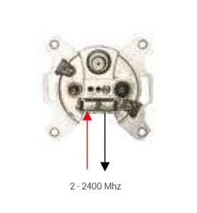 Prise TV-R-SAT de Passage Encastrable LOGI Graphite