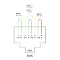 Prise RJ45 CAT5e + RJ11 Encastrable LOGI Crème