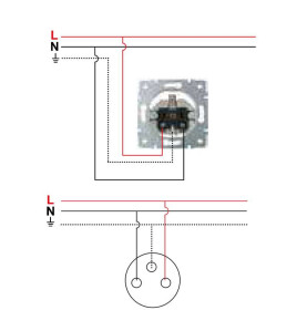 Prise avec Clapet Étanche IP44 Encastrable DOMO Argent