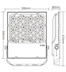 Projecteur LED RGB+CCT 100W radiofréquence RGB + WW-CW