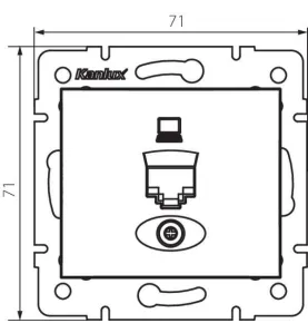 Adaptateur Réseau Ethernet RJ45 Encastrable DOMO Blanc