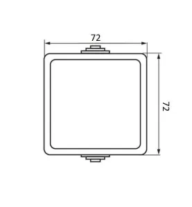 Bouton Poussoir Simple Étanche TEKNO Noir