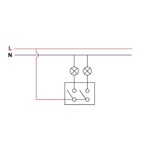 Interrupteur Double et Prise avec Terre Étanche Verticale TEKNO Noir