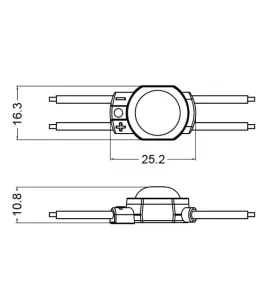 Module LED 0,36W DC12V IP67 pour Caissons Lumineux Blanc Jour 6500K