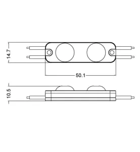 Module LED 0,72W DC12V IP67 pour Caissons Lumineux Blanc Jour 6500K