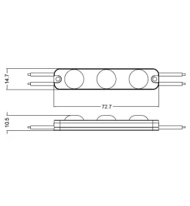 Module LED 0,96W DC12V IP67 pour Caissons Lumineux Blanc Jour 6500K