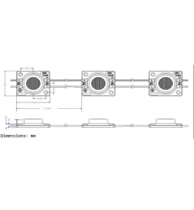 Module LED 1,44W DC12V IP67 pour Caissons Lumineux Double Face Blanc Jour 6500K