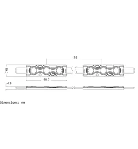 Module LED 0,96W DC12V IP67 pour Caissons Lumineux RBGW