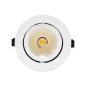 Spot LED Escargot Orientable/Inclinable 10W 900lm (90W) 25° Etanche IP40 IK05 Ø112mm - Blanc Chaud 3000K perçage Ø100mm