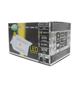 Spot LED Encastrable Orientable 30W 3200lm 80° IP20 235mmx145mm - Blanc Chaud 3000K perçage 218x125mm