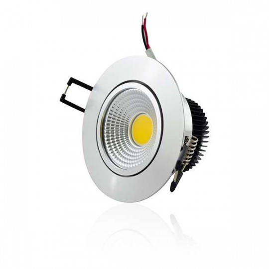 Lampe encastréeVBLED Spot encastré à LED COB - rond - blanc brillant - 7W