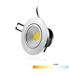 Plafonnier LED 5W encastrable aluminium