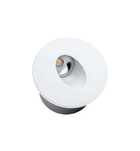 Spot LED 3W Encastrable pour Escalier Rond Blanc AC 220-240V Blanc Chaud 3000K