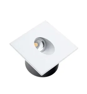 Spot LED 3W Encastrable pour Escalier Carré Blanc AC 220-240V Blanc Chaud 3000K