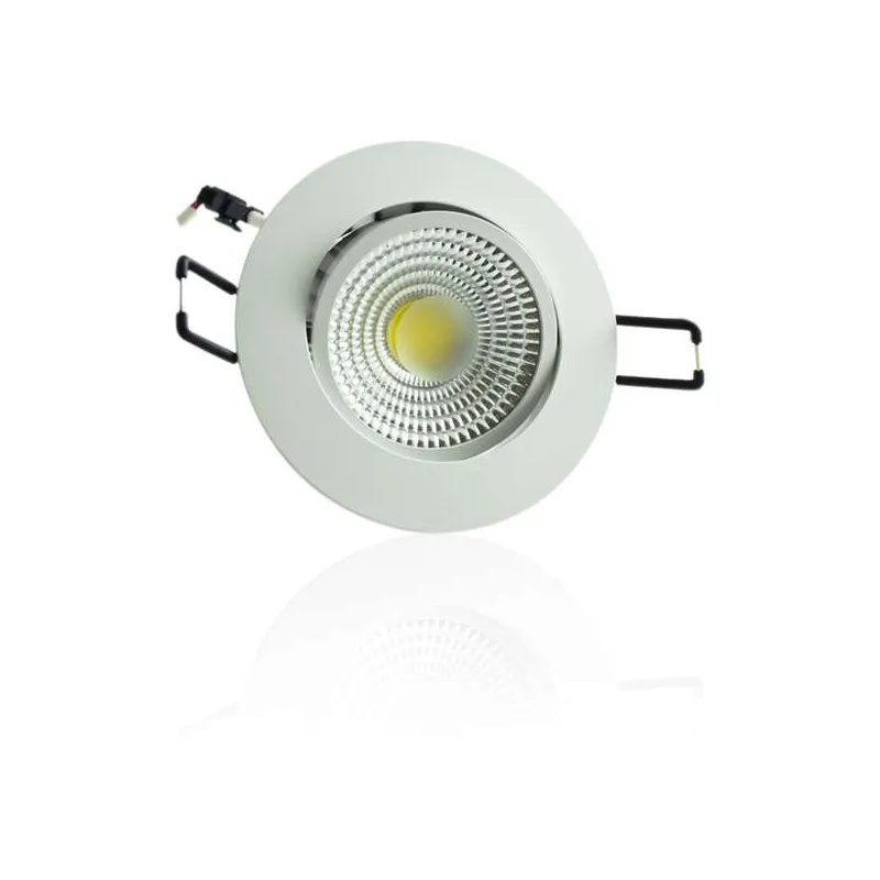 Plafonnier encastrable blanc LED 5W COB - Blanc du Jour 6000K éclairage 40W