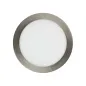 Spot LED encastrable extra plat 18W Satin Nickel - Blanc Chaud 3000K