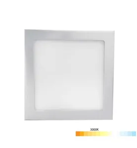 Downlight carré extrafin 12W - Tour Gris - Blanc Chaud 3000K