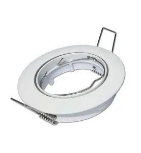 Support Spot Encastrable Rond Orientable Blanc