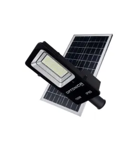 Luminaire LED Urbain Solaire 40W Noir IP65 avec Détecteur + Télécommande