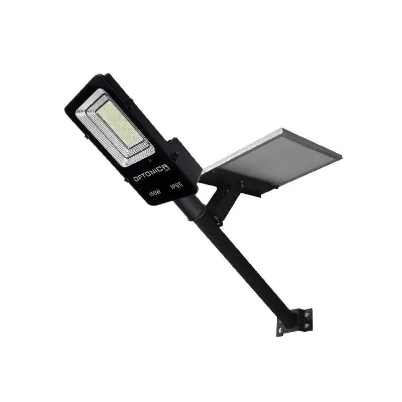 Luminaire LED Urbain Solaire 40W Noir IP65 avec Détecteur + Télécommande