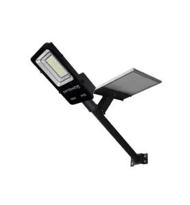 Luminaire LED Urbain Solaire 40W Noir IP65 avec Détecteur + Télécommande