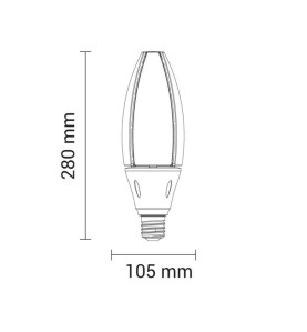 Lampe LED E27 25W haute luminosité (200W)