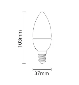 Ampoule LED E14 6W Flamme - équivalent 40W