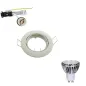 Kit Spot LED GU10 COB 5W équivalent 50W Blanc chaud 2700K orientable blanc