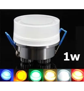 Spot LED encastrable 1W cristal Rond