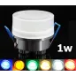 Spot LED encastrable 1W cristal Rond - Bleu