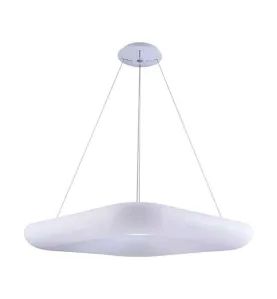 Suspension LED 38W Carrée Blanche 45cm Blanc Chaud 3000K