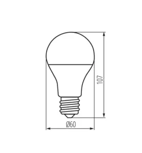 Lot de 5 Ampoules LED A60 SMD 8,5W E27 - Blanc Chaud 3000K