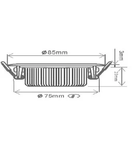 Spot Encastrable 8W LED équivalent 70W