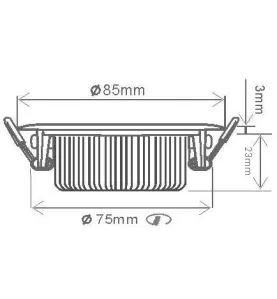 Spot encastrable 8W LED dimmable équivalent 70W