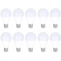 Lot de 10 Ampoules E27 12W A65 Équivalent 75W - Blanc Chaud 2700K