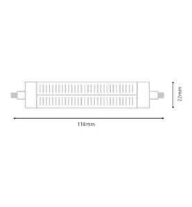 Ampoule LED R7S 10W 118mm 220V équivalent 80W