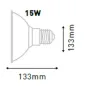 Ampoule LED PAR38 E27 15W équivalent 100W IP65 - Blanc Naturel 4200K