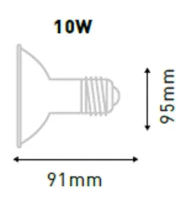 Ampoule LED PAR30 E27 10W équivalent 60W IP65