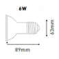 Ampoule LED PAR20 E27 6W équivalent 40W IP65 - Blanc du Jour 6000K