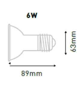 Ampoule LED PAR20 E27 6W équivalent 40W IP65